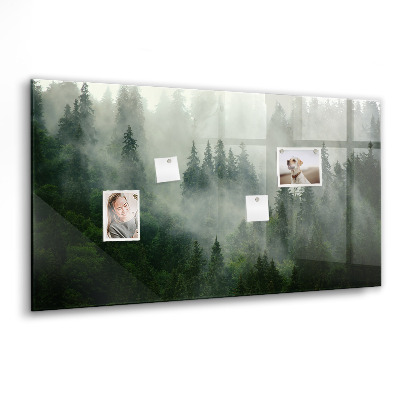 Memobord keuken Mistig bos