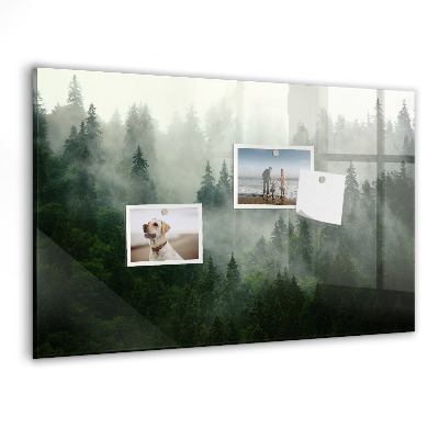 Memobord keuken Mistig bos