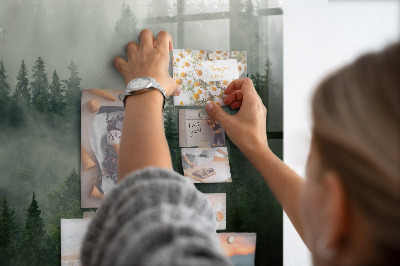 Memobord keuken Mistig bos