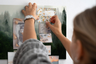 Memobord keuken Mistig bos