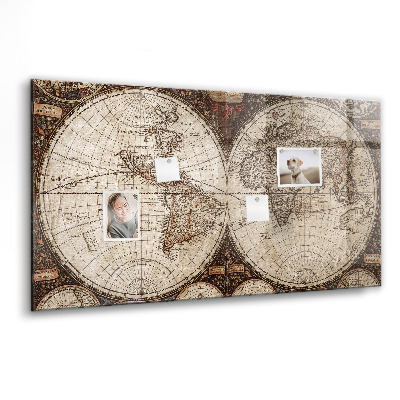 Magnetisch wandbord Oude wereldkaart