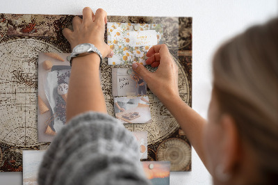 Magnetisch wandbord Oude wereldkaart