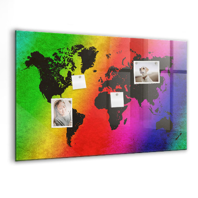 Magnet board Wereldkaart