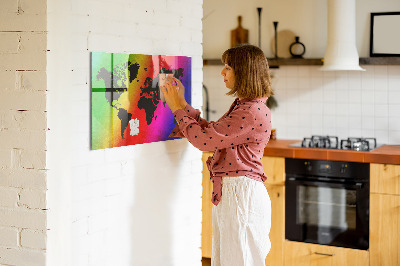 Magnet board Wereldkaart