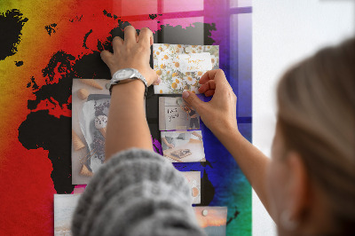 Magnet board Wereldkaart