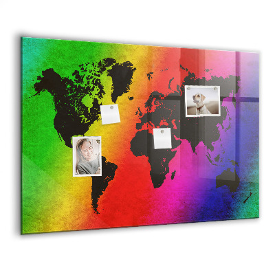 Magnet board Wereldkaart