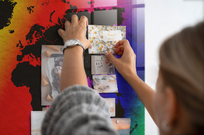 Magnet board Wereldkaart