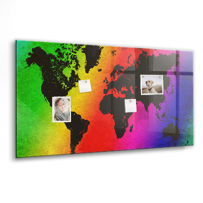 Magnet board Wereldkaart
