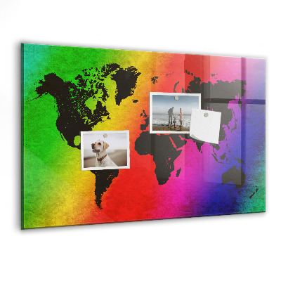 Magnet board Wereldkaart