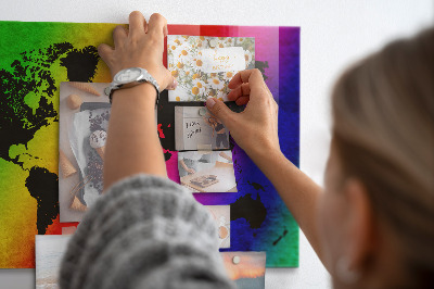 Magnet board Wereldkaart