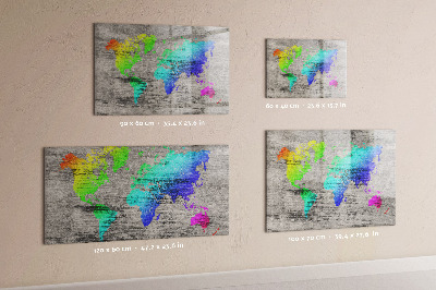 Magnetisch wandbord Wereldkaart