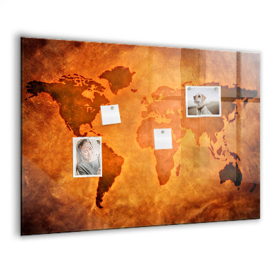 Memobord keuken Grote wereldkaart