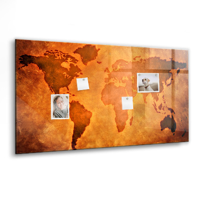 Memobord keuken Grote wereldkaart