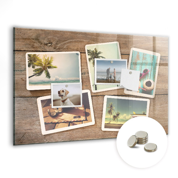 Memobord keuken Polaroidfoto's