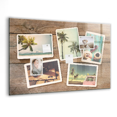 Memobord keuken Polaroidfoto's