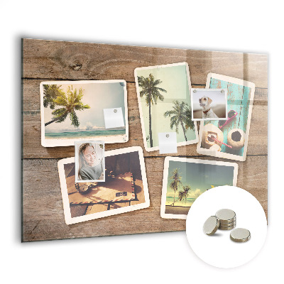 Memobord keuken Polaroidfoto's