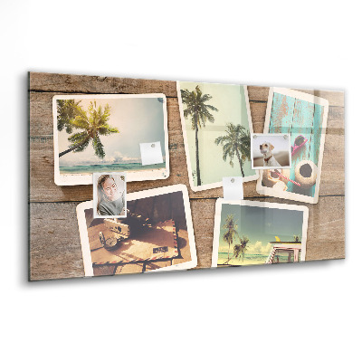 Memobord keuken Polaroidfoto's