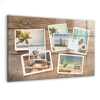 Memobord keuken Polaroidfoto's