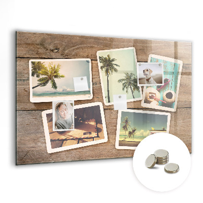 Memobord keuken Polaroidfoto's