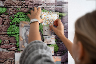 Magnet board Bakstenen wereldkaart