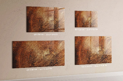 Beschrijfbaar magneetbord van glas met design Oude boomstam