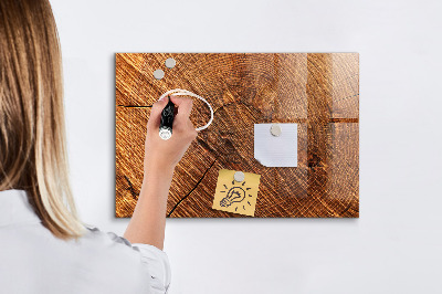 Glazen magneetbord met decoratieve print Decoratief hout