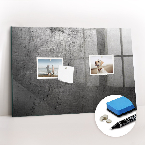 Glazen magneetbord met decoratieve print Metalen wand
