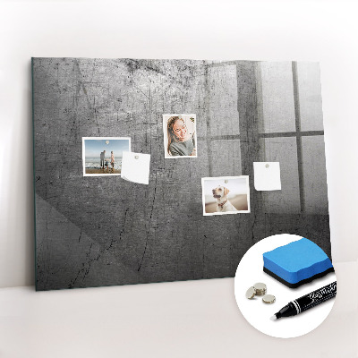 Glazen magneetbord met decoratieve print Metalen wand