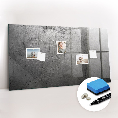 Glazen magneetbord met decoratieve print Metalen wand