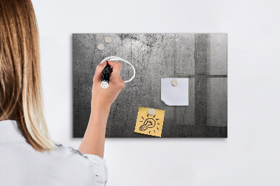 Glazen magneetbord met decoratieve print Metalen wand