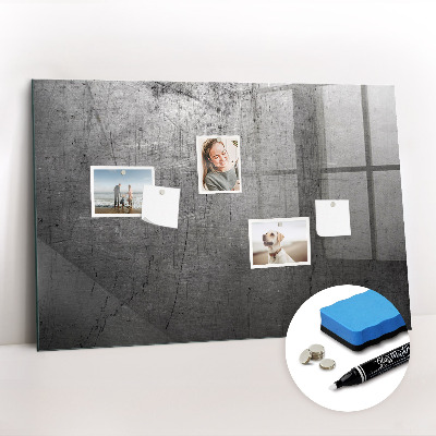 Glazen magneetbord met decoratieve print Metalen wand