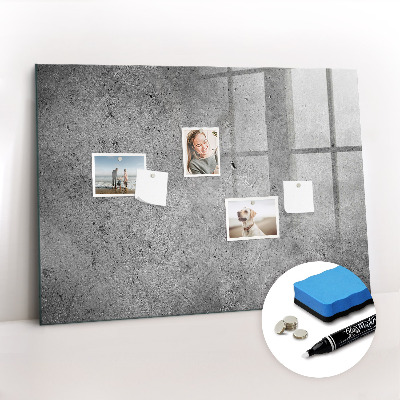 Beschrijfbaar magneetbord van glas met design Industriële muur