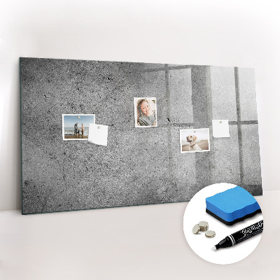 Beschrijfbaar magneetbord van glas met design Industriële muur