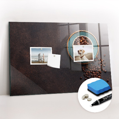 Glazen magneetbord met decoratieve print Een kopje koffie