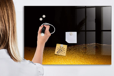 Glazen magneetbord met decoratieve print Sinaasappelsap