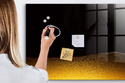 Glazen magneetbord met decoratieve print Sinaasappelsap