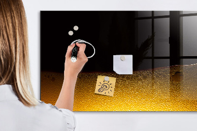 Glazen magneetbord met decoratieve print Sinaasappelsap