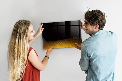 Glazen magneetbord met decoratieve print Sinaasappelsap