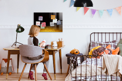 Glazen magneetbord met decoratieve print Sinaasappelsap