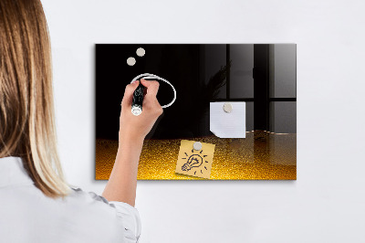 Glazen magneetbord met decoratieve print Sinaasappelsap
