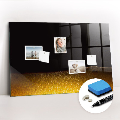 Glazen magneetbord met decoratieve print Sinaasappelsap