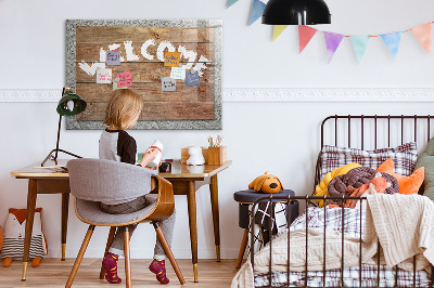 Beschrijfbaar magneetbord van glas met design Welkomstbord