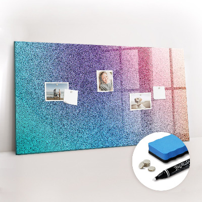 Beschrijfbaar magneetbord van glas met design Verlooppatroon