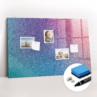 Beschrijfbaar magneetbord van glas met design Verlooppatroon