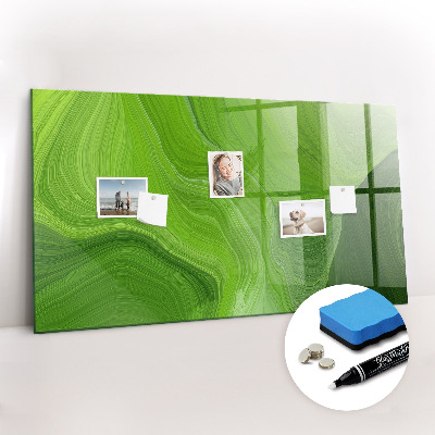 Glazen magneetbord met decoratieve print Moderne golven