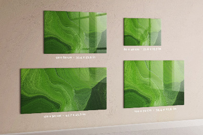 Glazen magneetbord met decoratieve print Moderne golven
