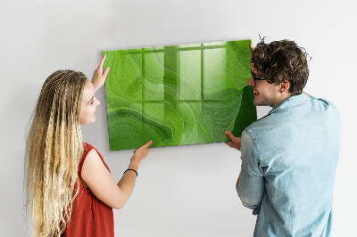 Glazen magneetbord met decoratieve print Moderne golven