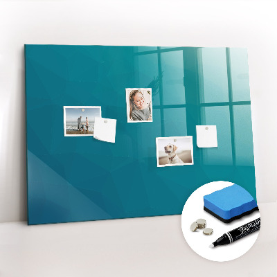 Glazen magneetbord met decoratieve print Mariene abstractie