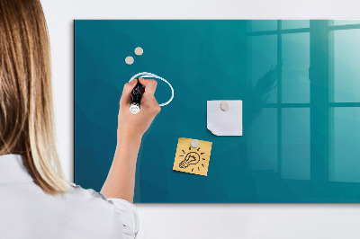 Glazen magneetbord met decoratieve print Mariene abstractie
