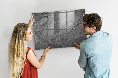 Beschrijfbaar magneetbord van glas met design Vulkanisch gesteente